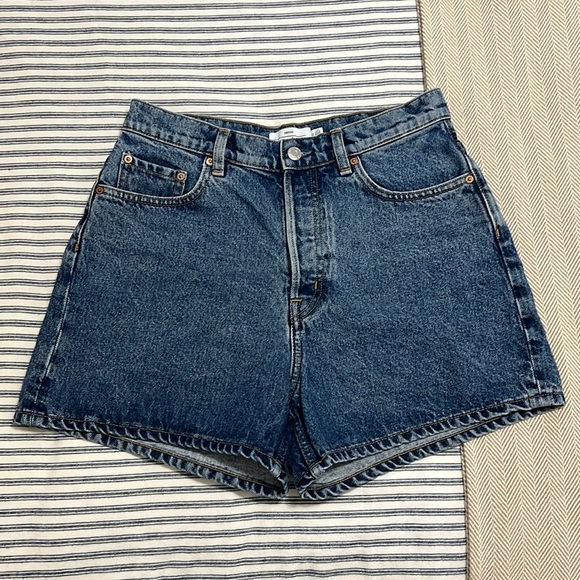 & Other Stories Forever Cut High Waist Denim Shorts Jean Shorts Size 6 - Picture 1 of 16